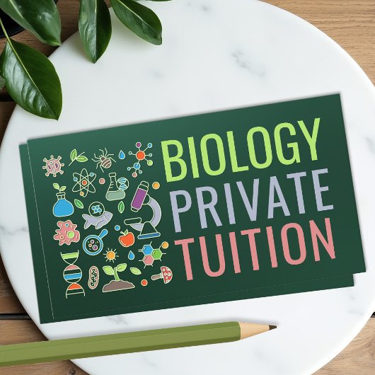 Biology Science Tutoring Services - Docent Bedrijf Visitekaartje