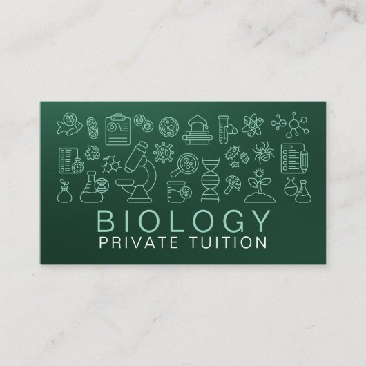 Biology Science Tutoring Services - Docent Visitekaartje (Voorkant)