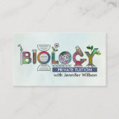 Biology Science Tutoring Services - Docent Visitekaartje (Voorkant)