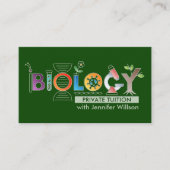 Biology Science Tutoring Services - Docent Visitekaartje (Voorkant)