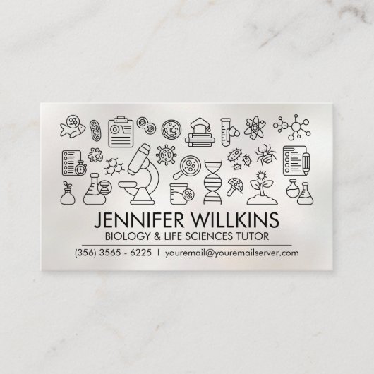 Biology Science Tutoring Services - Docent Visitekaartje (Voorkant)
