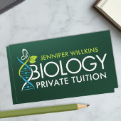 Biology Science Tutoring Services - Docent Visitekaartje