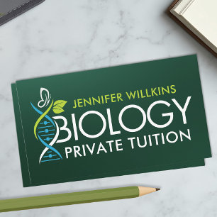Biology Science Tutoring Services - Docent Visitekaartje