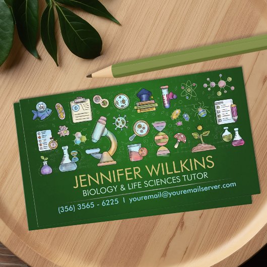 Biology Science Tutoring Services - Docent Visitekaartje