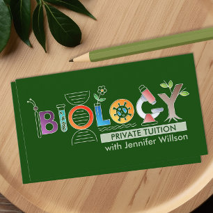 Biology Science Tutoring Services - Docent Visitekaartje