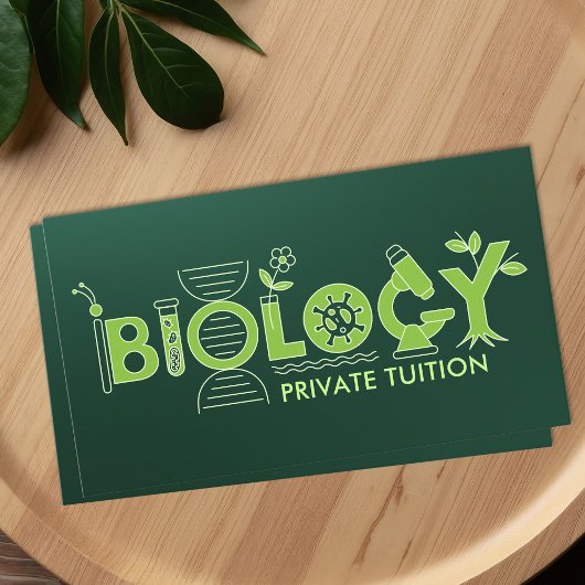 Biology Science Tutoring Services - Docent Visitekaartje