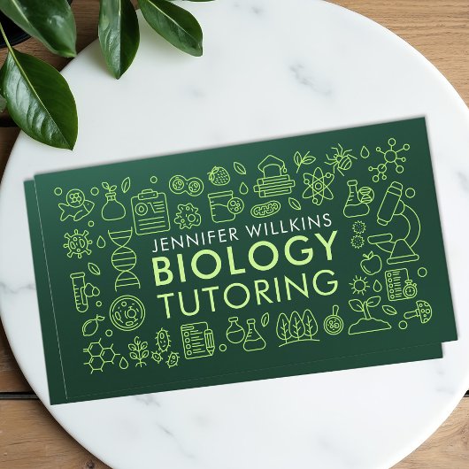Biology Science Tutoring Services - Docent Visitekaartje