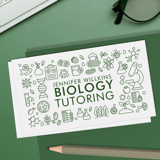 Biology Science Tutoring Services - Docent Visitekaartje