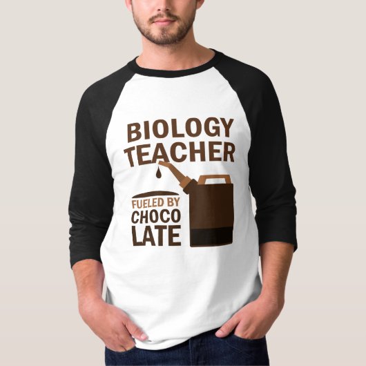 Biology Teacher (Funny) Chocolate T-shirt (Voorkant)
