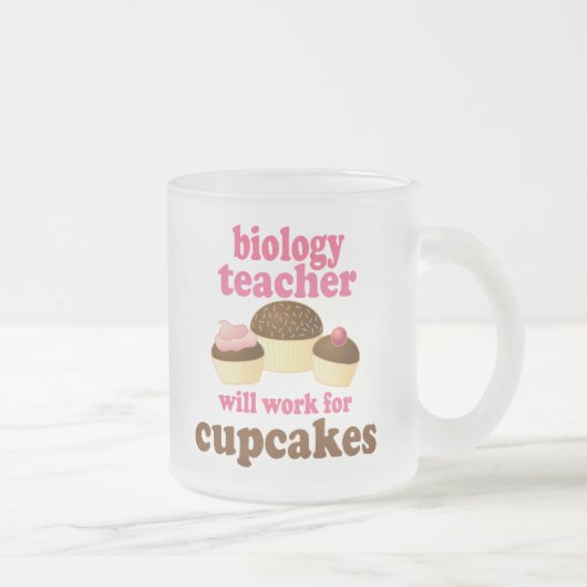 Biology Teacher (Funny) Gift Matglas Koffiemok (Rechts)
