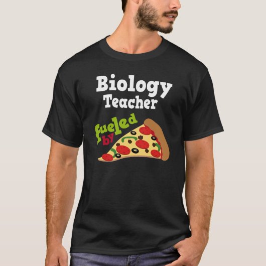 Biology Teacher (Funny) Pizza Gift T-shirt (Voorkant)