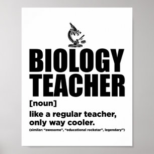 Biology Teacher   Gift voor wetenschapbiologie-wet Poster