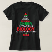 Biology Teacher Kerstmis - Elf Kerstmis T-shirt (Design voorkant)