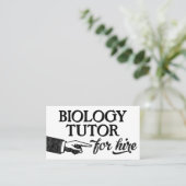 Biology Tutor Visitekaartjes - Koel Vintage (Staand voorkant)
