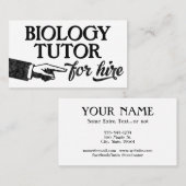 Biology Tutor Visitekaartjes - Koel Vintage (Voorkant / Achterkant)