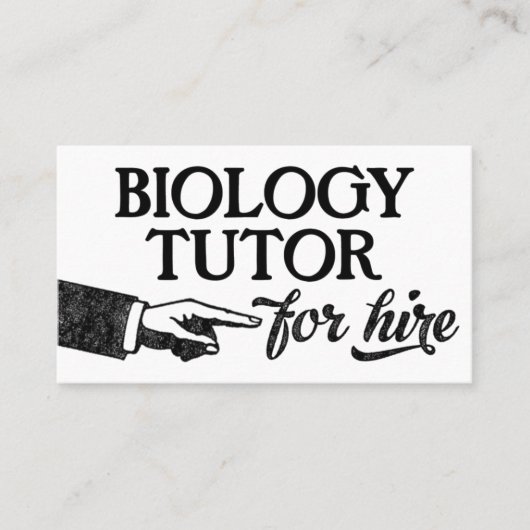 Biology Tutor Visitekaartjes - Koel Vintage (Voorkant)