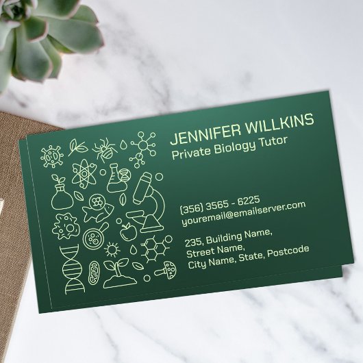Biology Tutoring Services Visitekaartje