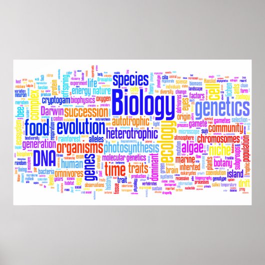 Biology Wordle No. 17 Poster (Voorkant)