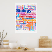 Biology Wordle No. 7 Poster (Keuken)