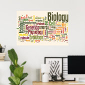 Biology Wordle No. 9 Poster (Thuiskantoor)