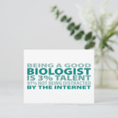 Bioloog 3% talent briefkaart (Staand voorkant)
