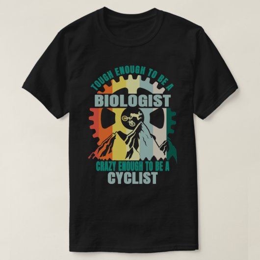 Bioloog Biker Design T-shirt (Design voorkant)