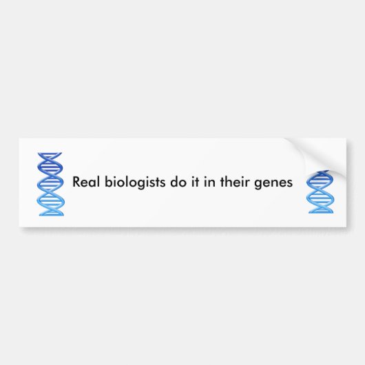 Bioloog Bumpersticker (Voorkant)