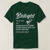 Bioloog Definition Funny Science Gezegde T-shirt (Design voorkant)