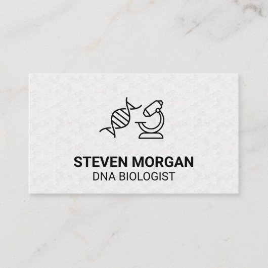 bioloog | DNA-microscooppictogram Visitekaartje (Voorkant)