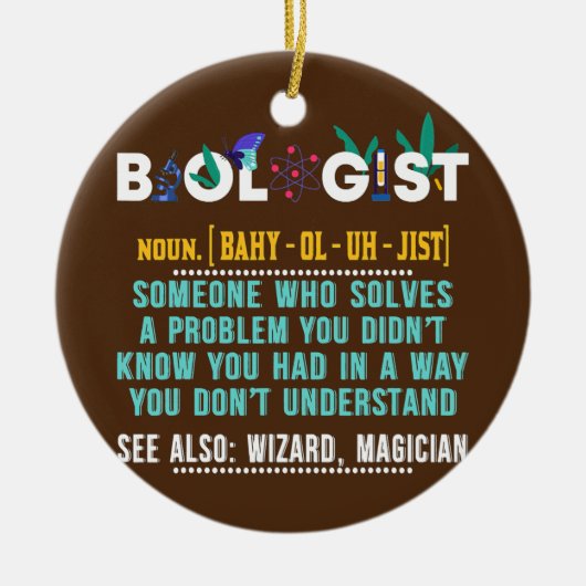 Bioloog Funny Gift for Biology Teacher Keramisch Ornament (Voorkant)