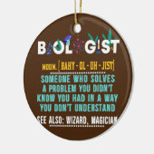 Bioloog Funny Gift for Biology Teacher Keramisch Ornament (Links)