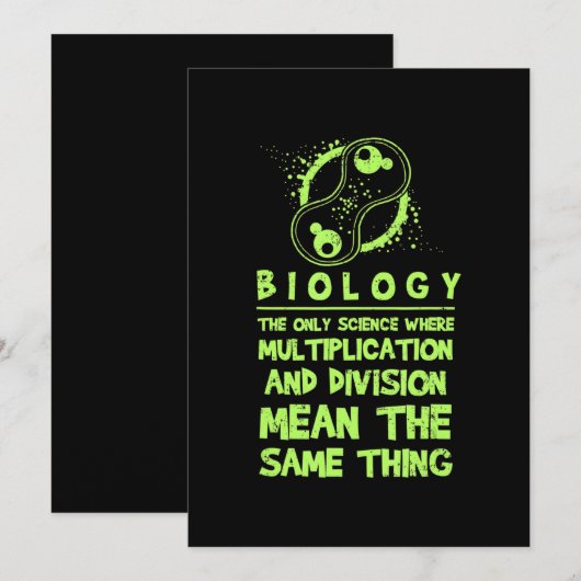 bioloog grappig gezegde bioloog cadeau feestdagenkaart (Voorkant / Achterkant)