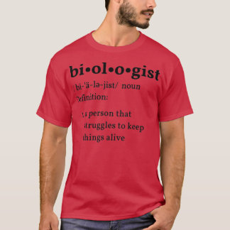 Bioloog grappige woordenboekdefinitie t-shirt