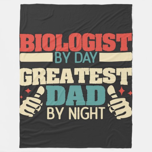 Bioloog Greatest Dad| Beste pap ooit cadeau Fleece Deken (Voorkant)
