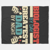 Bioloog Greatest Dad| Beste pap ooit cadeau Fleece Deken (Voorkant (Horizontaal))