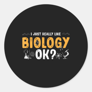 bioloog hoogleraar natuurwetenschappen biologie ronde sticker
