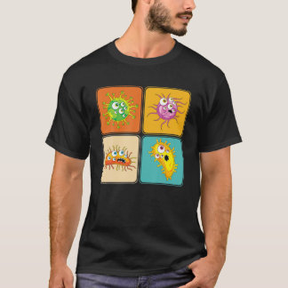 Bioloog Microbiology Lab Pop Art Science Bacteri T-shirt