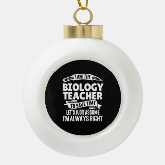 bioloog - natuurlijk ben ik geweldige keramische bal ornament