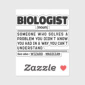 Bioloog Noun Science Lover Cool Biology Student Sticker (Vel)