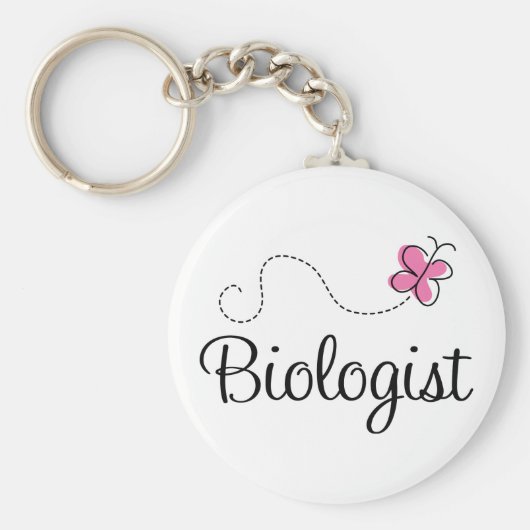 Bioloog tegen roze koorts sleutelhanger (Voorkant)