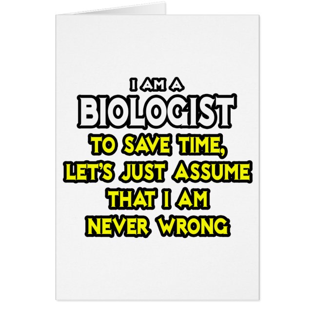 Bioloog...veronderstel dat ik nooit verkeerd ben (Voorkant)
