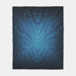 Bioluminescent Blauw Alien Huidpatroon - Avatar Fleece Deken