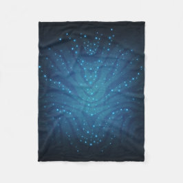 Bioluminescent Blauw Alien Huidpatroon - Avatar Fleece Deken