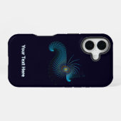 Bioluminescent buitenaards zeeleven iPhone 16 hoesje (Achterkant horizontaal)