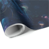 Bioluminescent kwal Ocean Herhalingspatroon Cadeaupapier (Rol Hoek)
