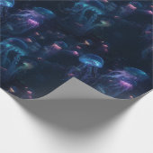 Bioluminescent kwal Ocean Herhalingspatroon Cadeaupapier (Hoek)