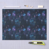 Bioluminescent kwal Ocean Herhalingspatroon Tissuepapier (Craft)