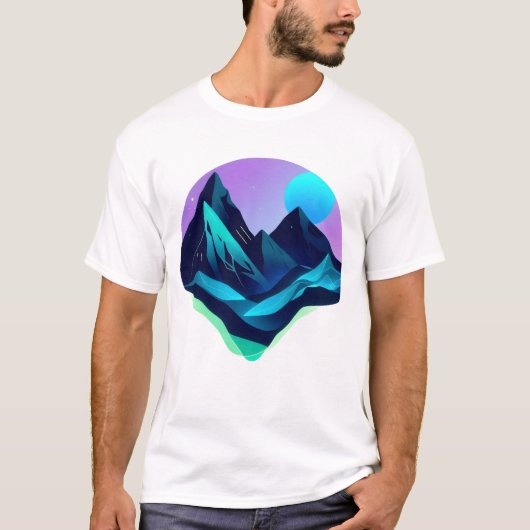 bioluminescent landschap t-shirt (Voorkant)