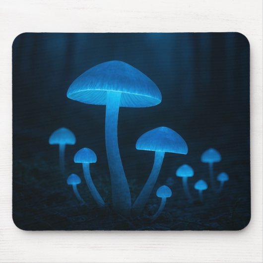 bioluminescent mushroom forest muismat (Voorkant)