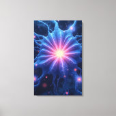 bioluminescent neuron canvas afdruk (Voorkant)